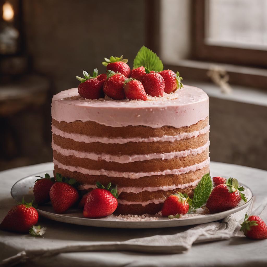 Strawberry Kefir Cake with Strawberry Frosting