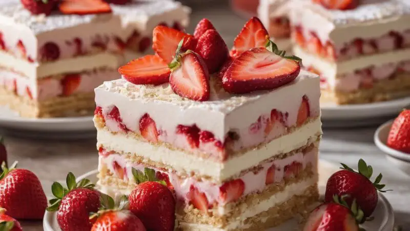 Strawberry Vanilla Icebox Cake