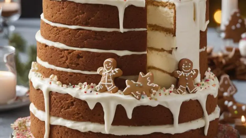 Spiced Gingerbread Cake with Caramelized White Frosting