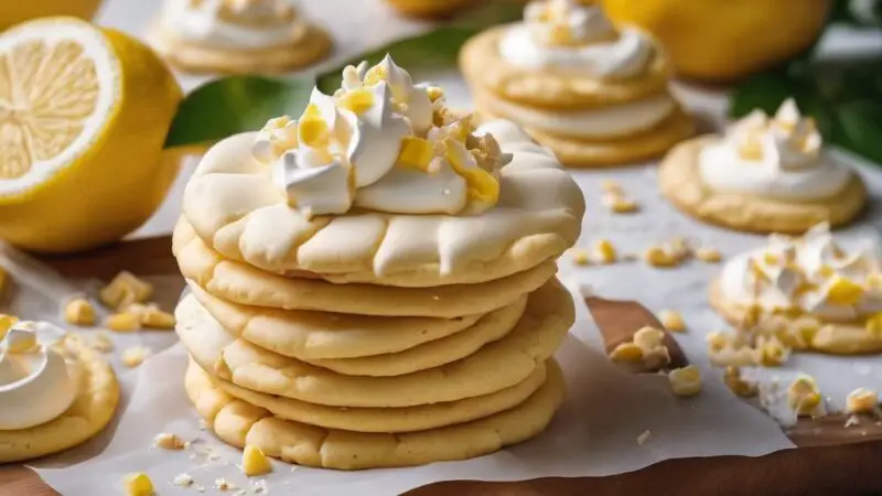 Lemon Meringue White Chocolate Cookies