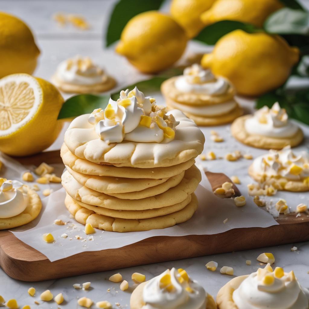 Lemon Meringue White Chocolate Cookies