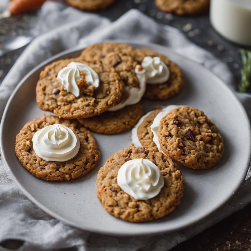 Spiced Carrot Cake Cookies with Cream Cheese Frosting