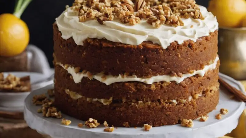 Sun-Kissed Carrot Cake with Lemony Frosting