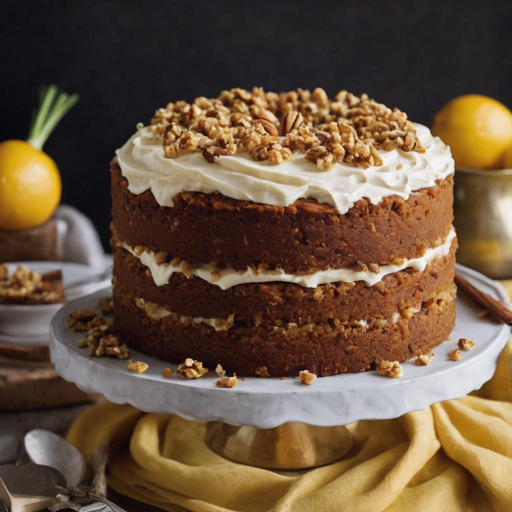 Sun-Kissed Carrot Cake with Lemony Frosting