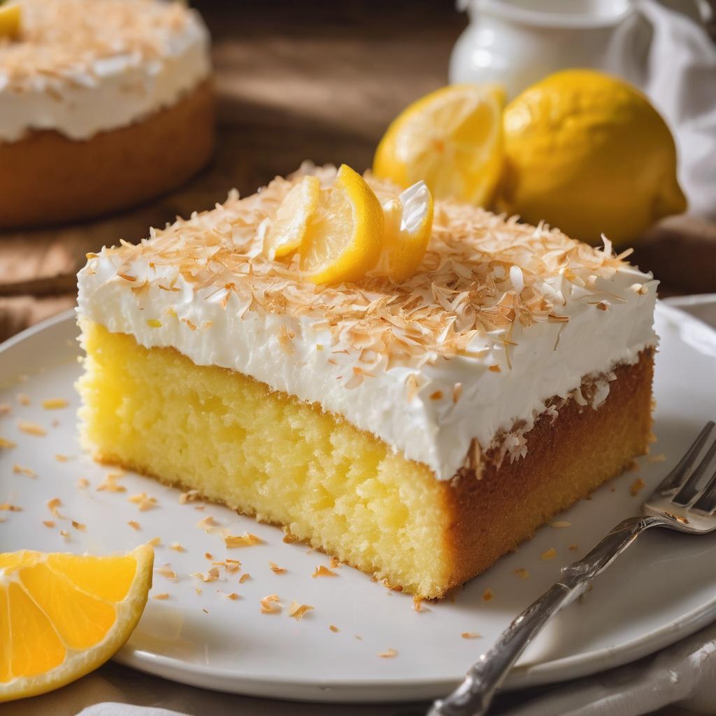 Lemon-Soaked Sponge Cake with Citrus Cream