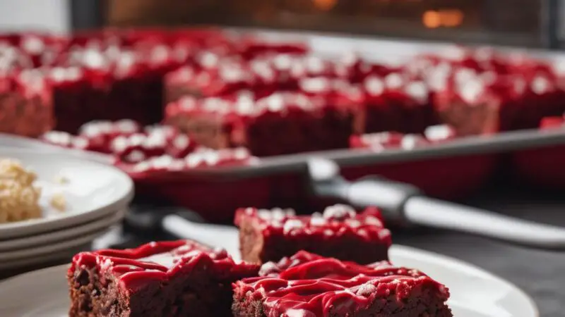 Velvety Red Swirl Brownies