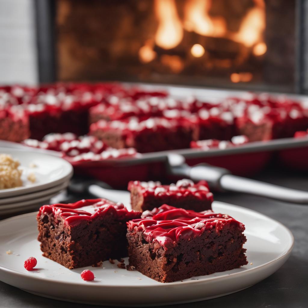 Velvety Red Swirl Brownies