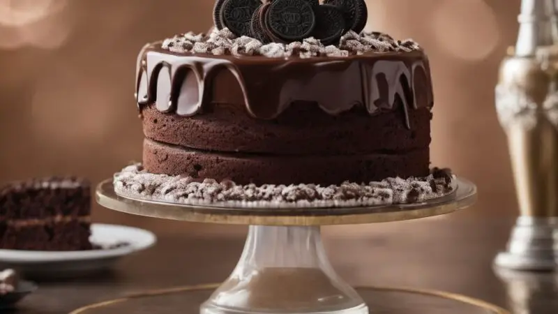 Decadent Chocolate Cake with Oreo Cream Cheese Frosting