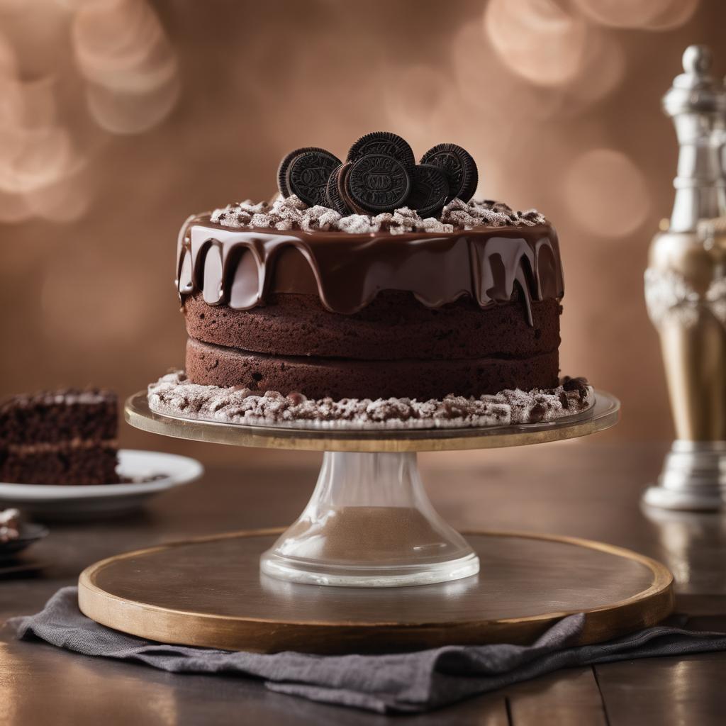 Decadent Chocolate Cake with Oreo Cream Cheese Frosting