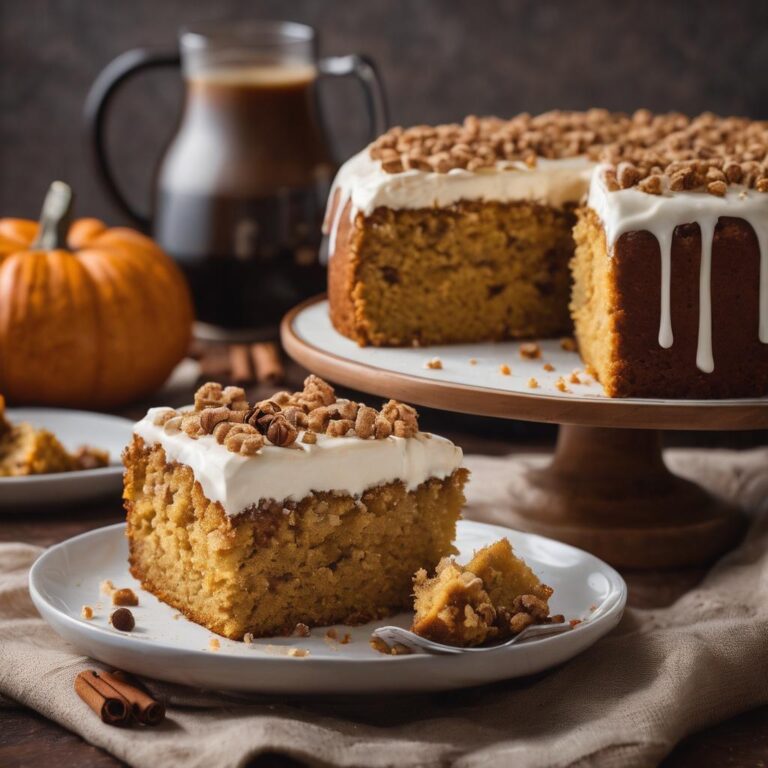 Brown Sugar Streusel Pumpkin Coffee Cake