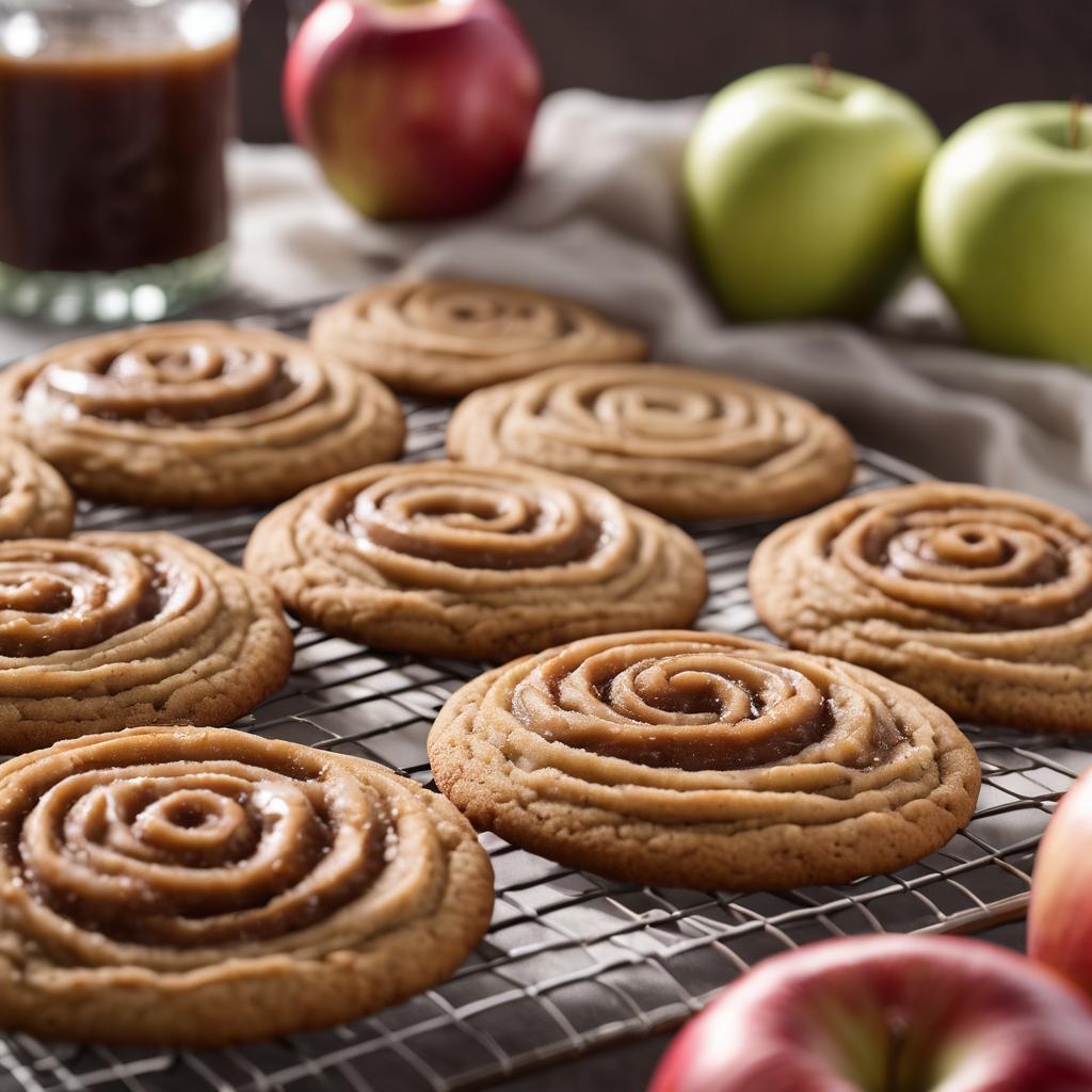 Cinnamon Swirl Apple Butter Cookies with Apple Butter Icing