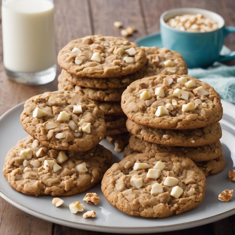Oatmeal Toffee White Chocolate Cookies