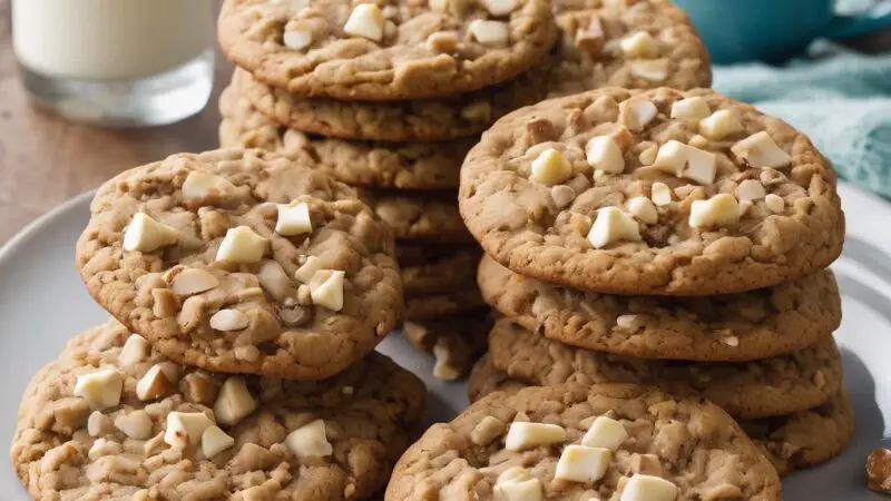 Oatmeal Toffee White Chocolate Cookies