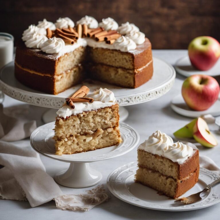 Apple Cake with Cinnamon Whipped Cream