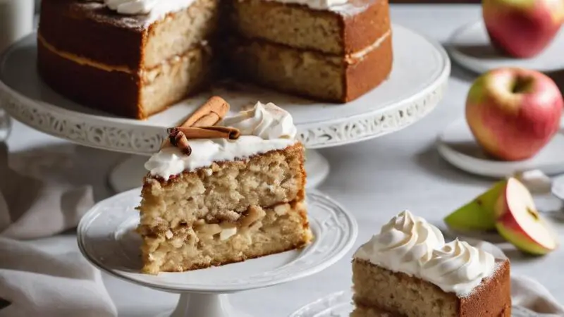 Apple Cake with Cinnamon Whipped Cream