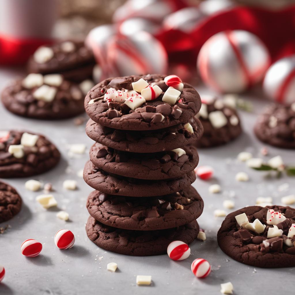 Chocolate Peppermint Cookies with White Chocolate Chips