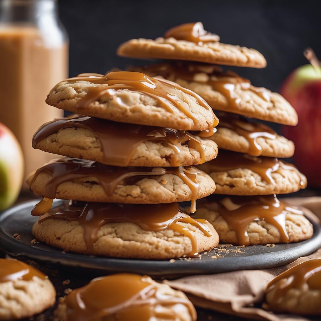 Caramel-Drizzled Apple Cinnamon Cookies