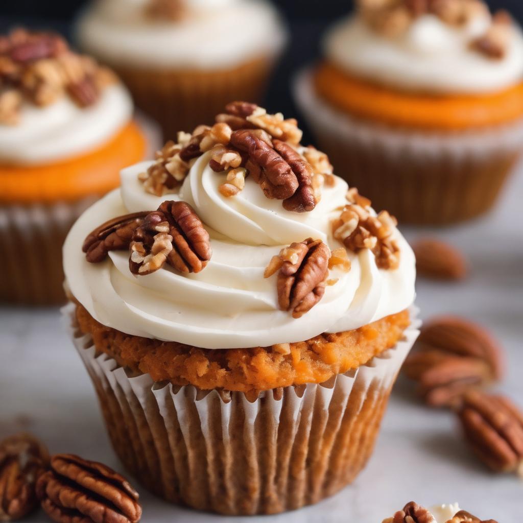 Spiced Carrot Cupcakes with Creamy Frosting