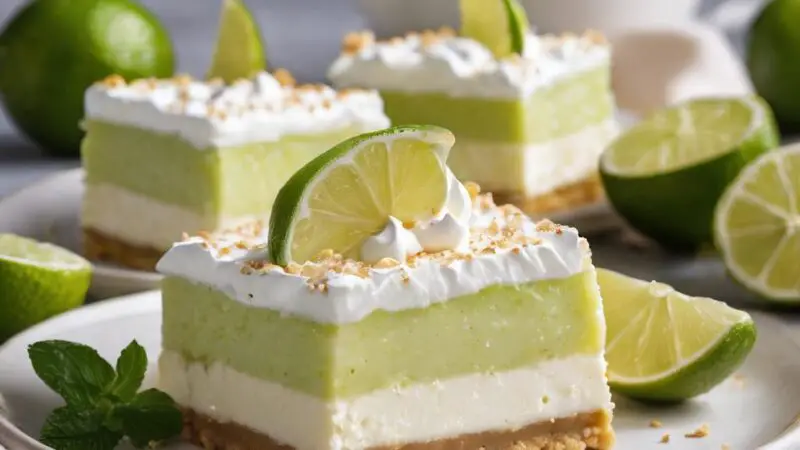 Chilled Key Lime Bars with Graham Cracker Crust