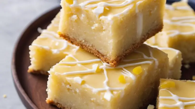 Lemon-Infused White Chocolate Blondies