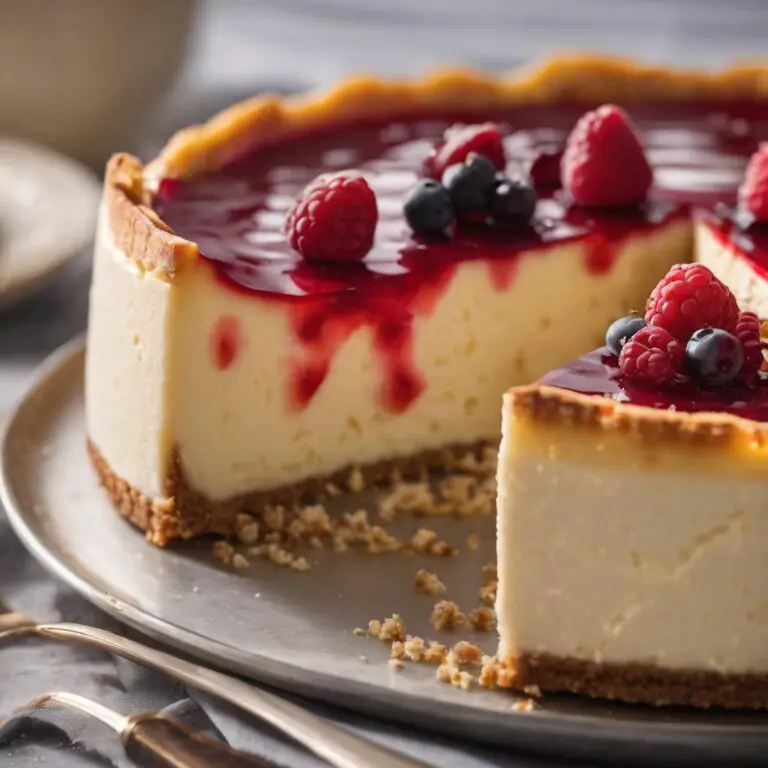 Vanilla Bean Cheesecake with a Crumbly Base