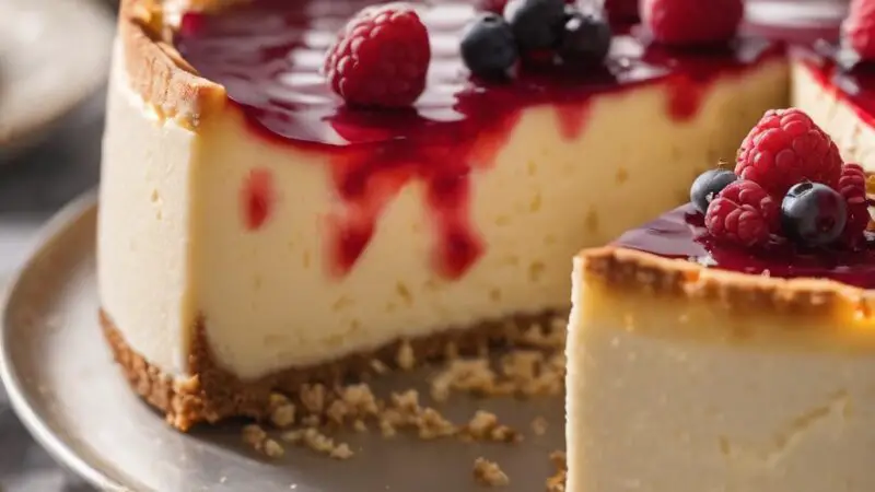 Vanilla Bean Cheesecake with a Crumbly Base