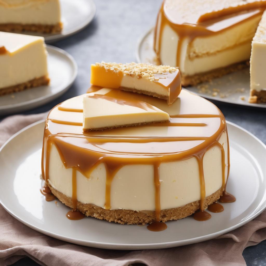 Salted Caramel & White Chocolate Fingers Cheesecake