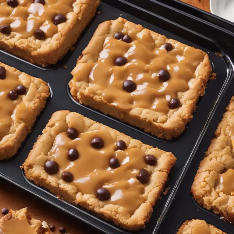 Gooey Caramel Stuffed Cookie Bars