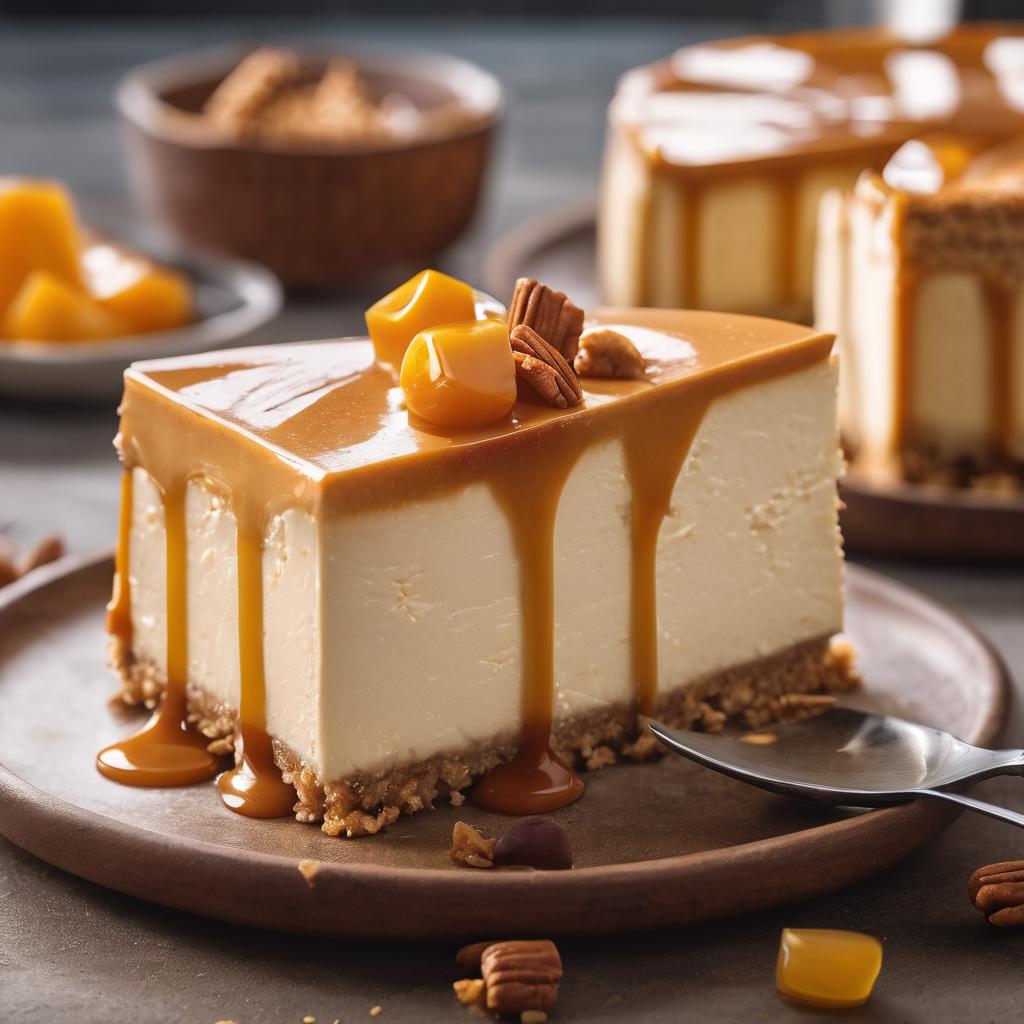 Caramilk Cheesecake with Digestive Biscuit Base