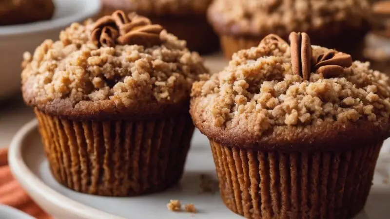 Vegan Cinnamon Streusel Muffins with Sweet Vanilla Glaze