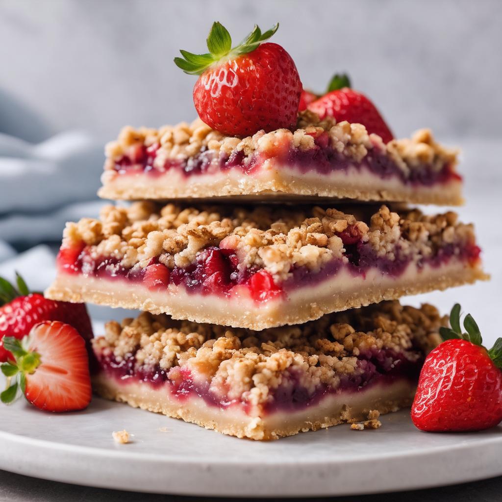 Sunshine-Infused Strawberry Crumble Bars