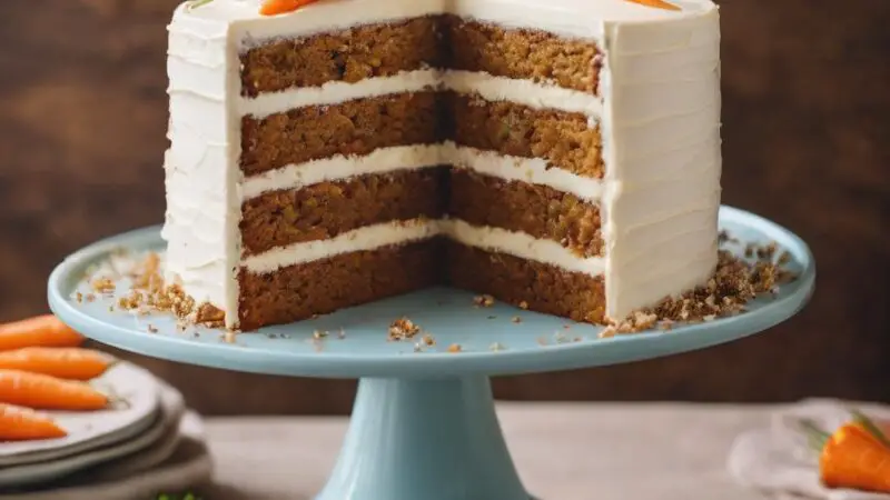 Spiced Carrot Cake with Vegan Cream Cheese Frosting