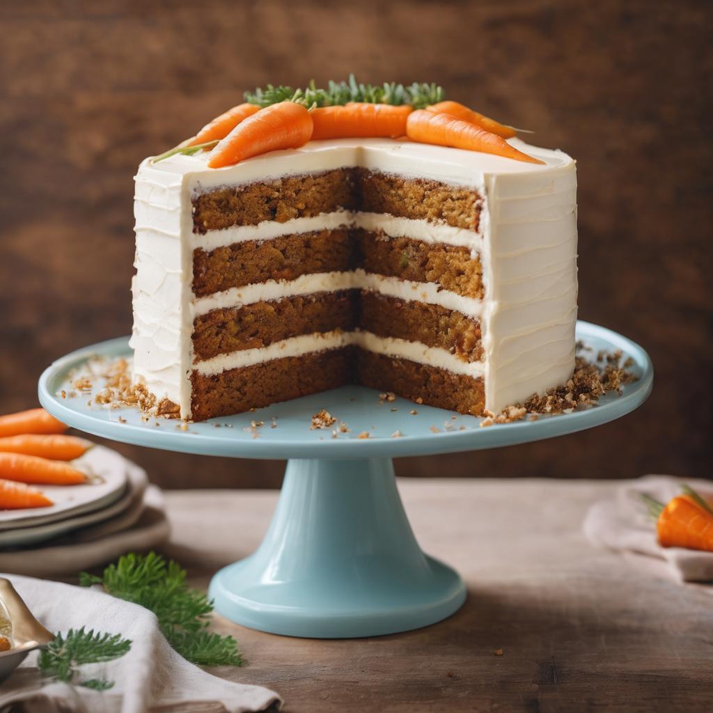 Spiced Carrot Cake with Vegan Cream Cheese Frosting