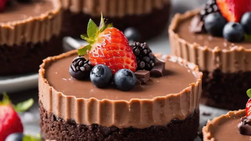 Mini Vegan Chocolate Cheesecakes