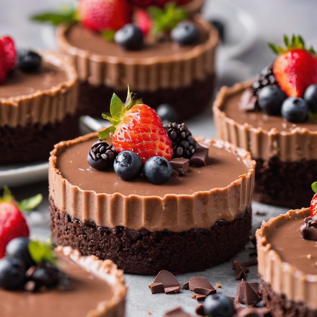 Mini Vegan Chocolate Cheesecakes