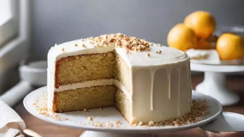 Classic Vegan Vanilla Cake with Buttercream Frosting