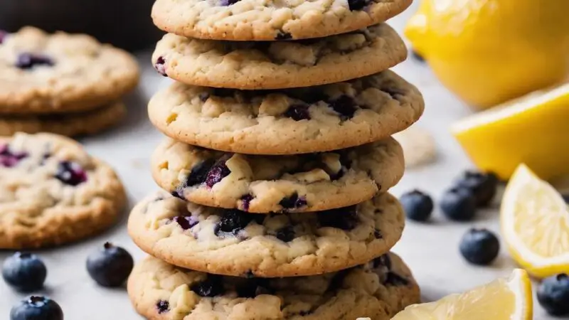 Vegan Lemon Blueberry Cookies