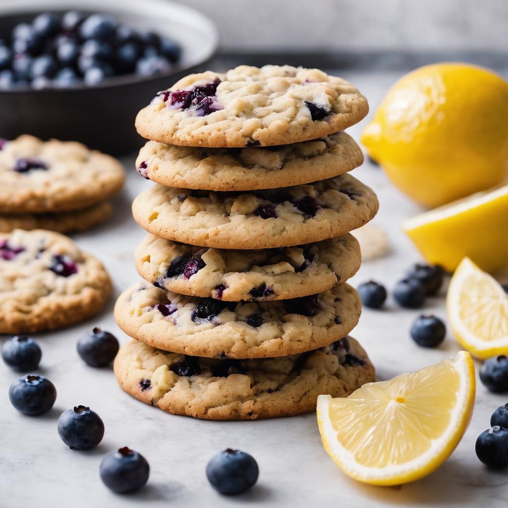 Vegan Lemon Blueberry Cookies