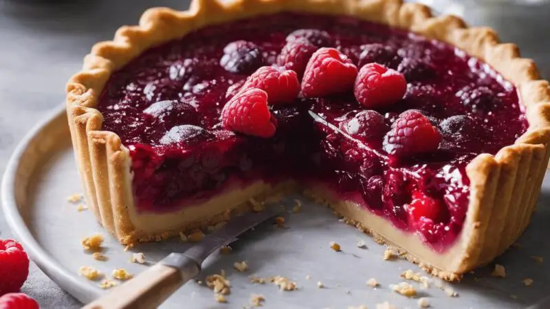 Vegan Raspberry Tart with Pastry Cream