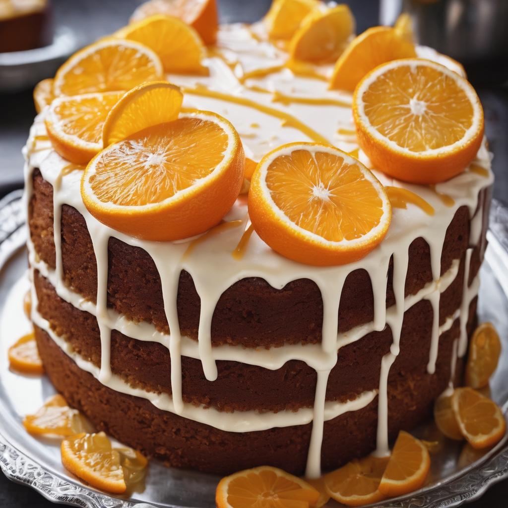 Vegan Orange Cake with Glaze