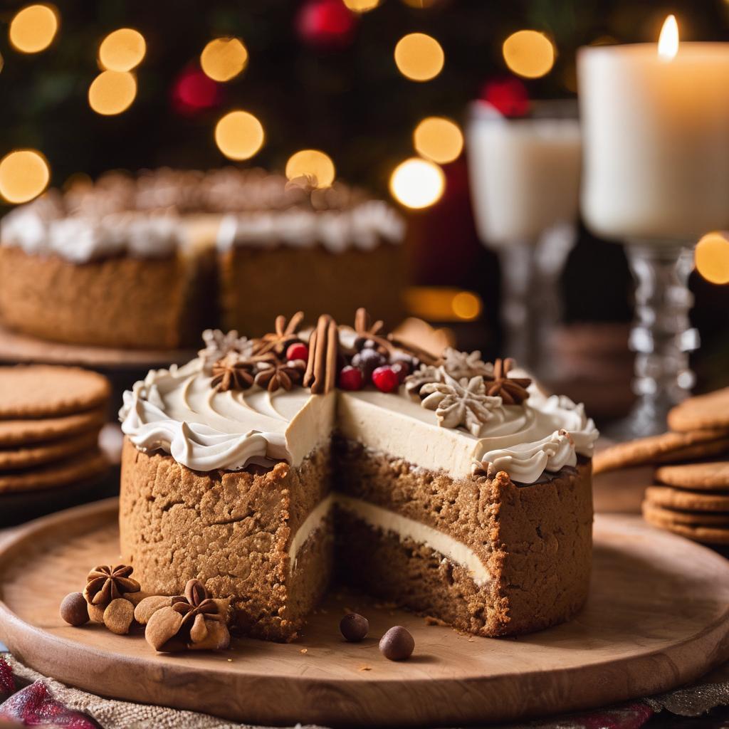 Spiced Vegan Cheesecake with Ginger Nut Crust and Coconut Cream