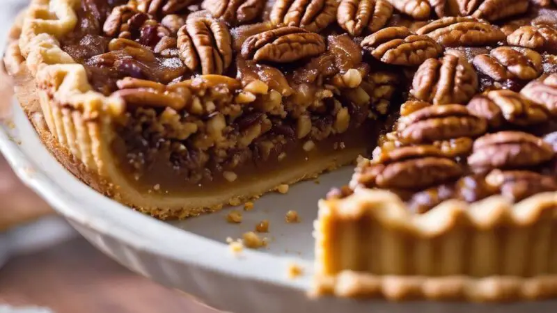 Classic Vegan Pecan Pie with Maple Bourbon Filling