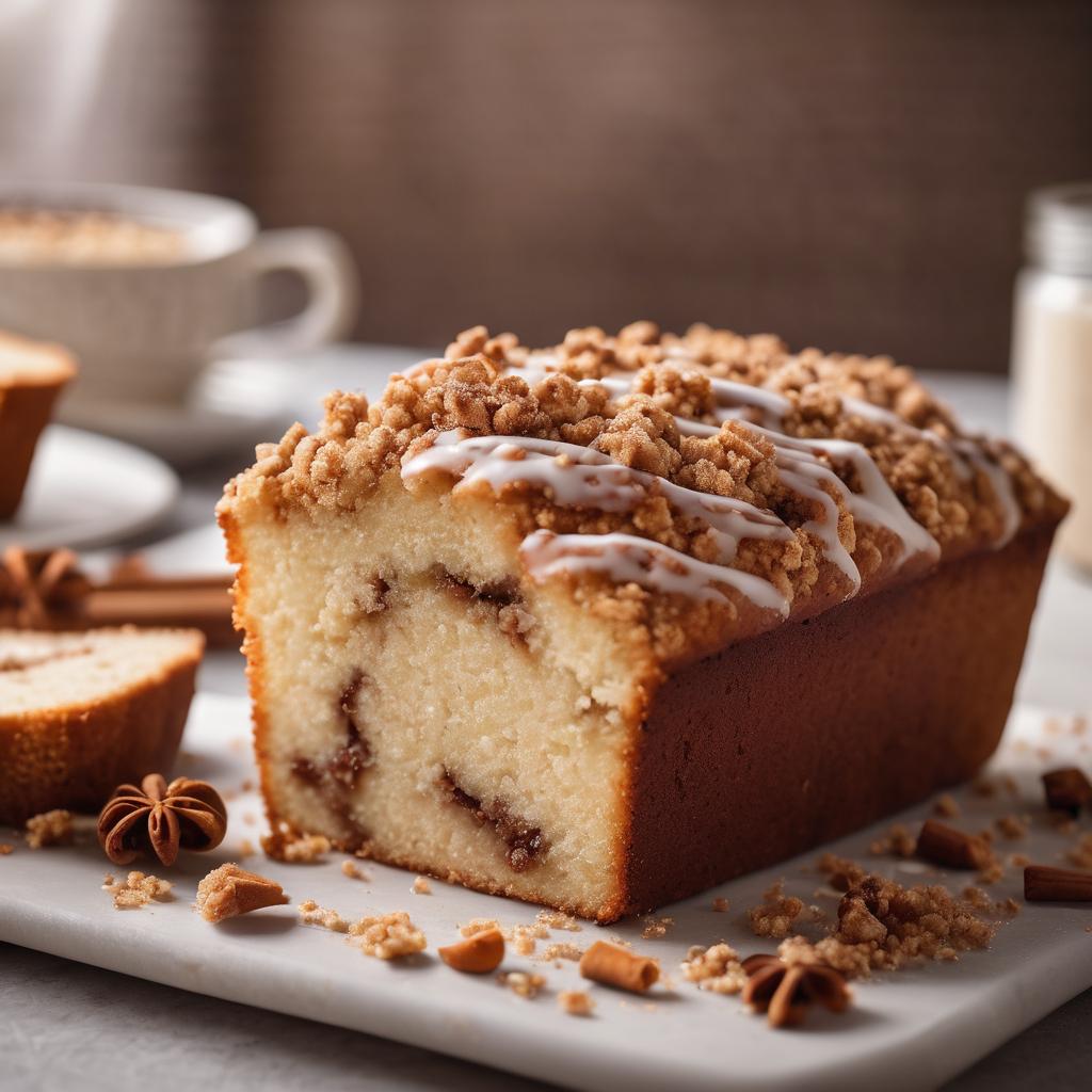 Heavenly Cinnamon Streusel Loaf Cake with Vanilla Icing Drizzle