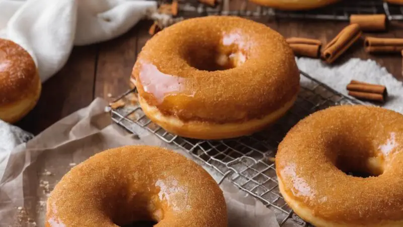 Homemade Baked Pumpkin Spice Doughnuts with Cinnamon Sugar Topping