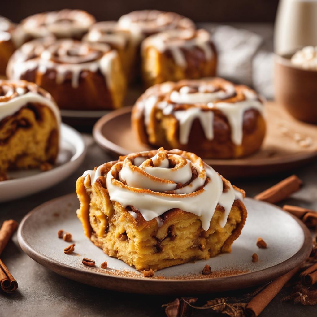 Pumpkin Spice Cinnamon Rolls with Cream Cheese Frosting