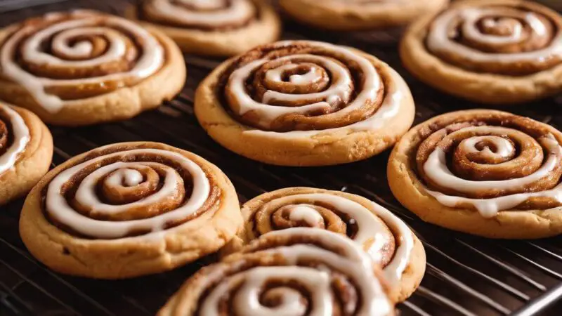 Cinnamon Roll Cookies with Sweet Glaze