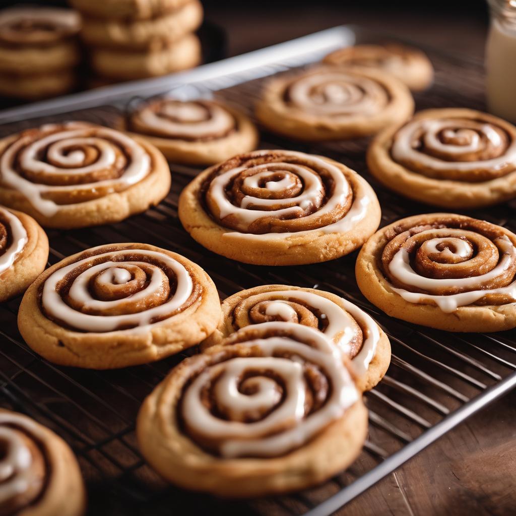 Cinnamon Roll Cookies with Sweet Glaze