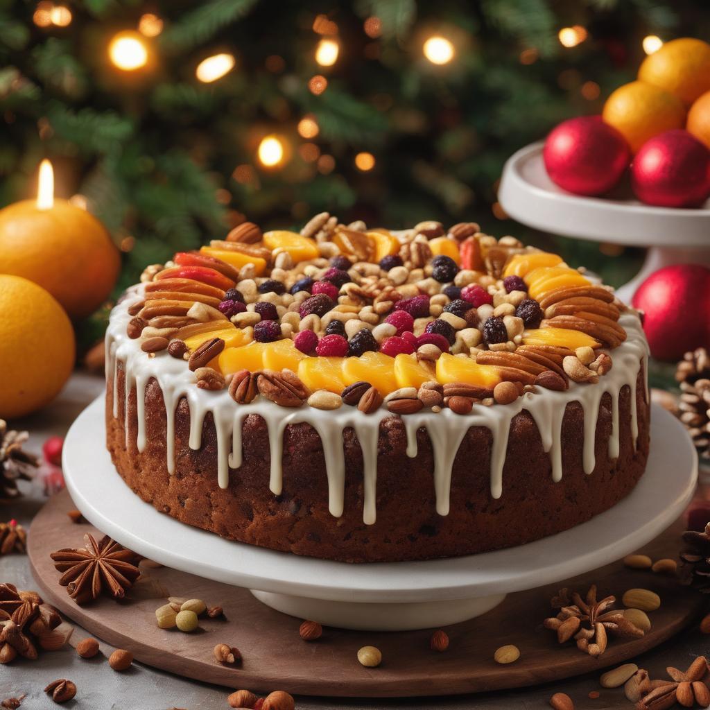 Spiced Christmas Fruit & Nut Cake: A Yuletide Delight