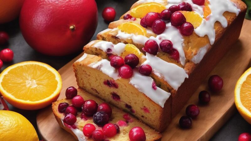 Citrus Cranberry Loaf Cake
