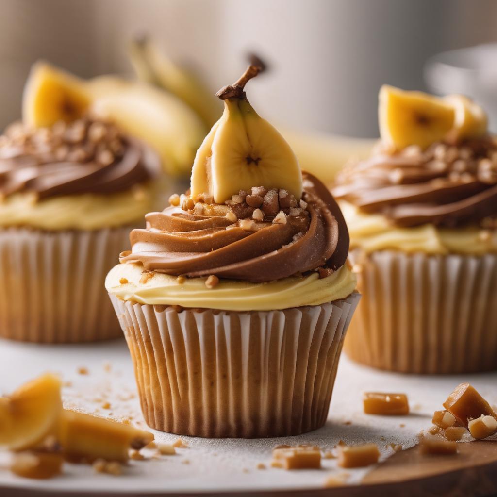 Decadent Banana Caramel Cupcakes